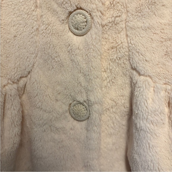Vintage Y2K Cream Faux Fur Lined Jacket Cropped length by Forever size Small - Picture 2 of 14